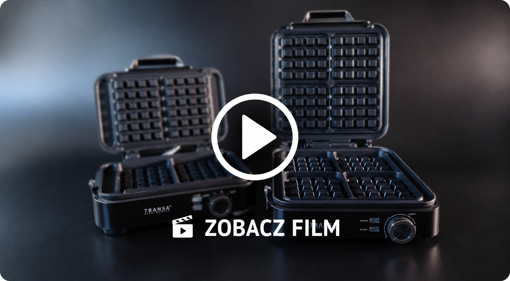 Film prezentujący gofrownicę TwoWaffles 1500W Transa Electronics – kliknij, aby obejrzeć